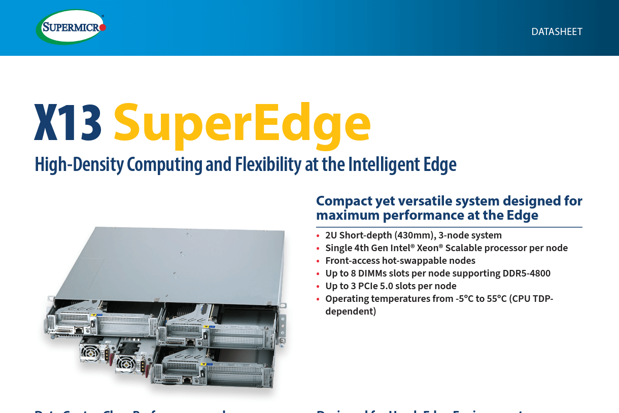 Thumbnail: Datasheet – X13 SuperEdge Datasheet