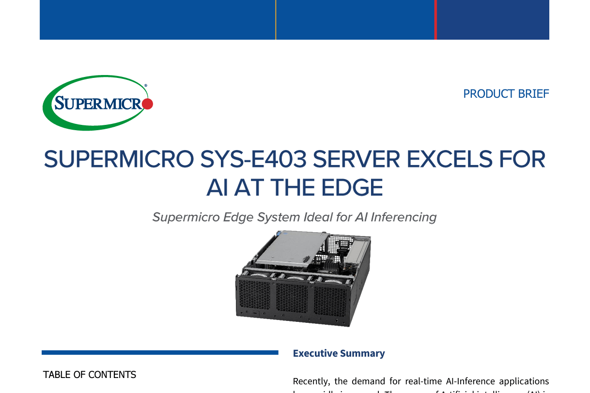 Thumbnail: Product Brief – SYS-E403 AI Inferencing Benchmark