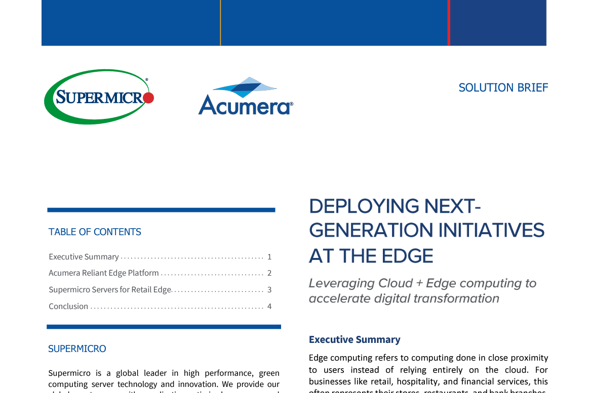 Thumbnail: Solution Brief – Acumera: Deploying next-generation initiatives at the edge
