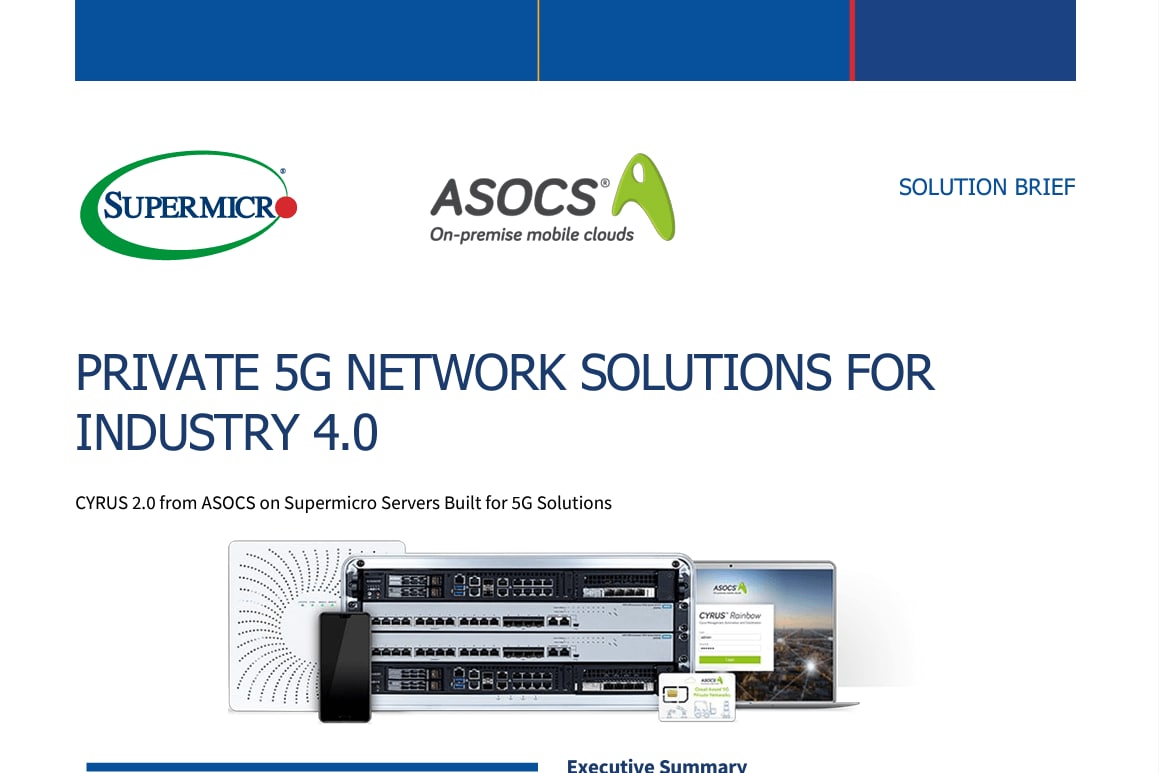 Thumbnail: Solution Brief – Asocs: Private 5G Network Solution for Industry 4.0