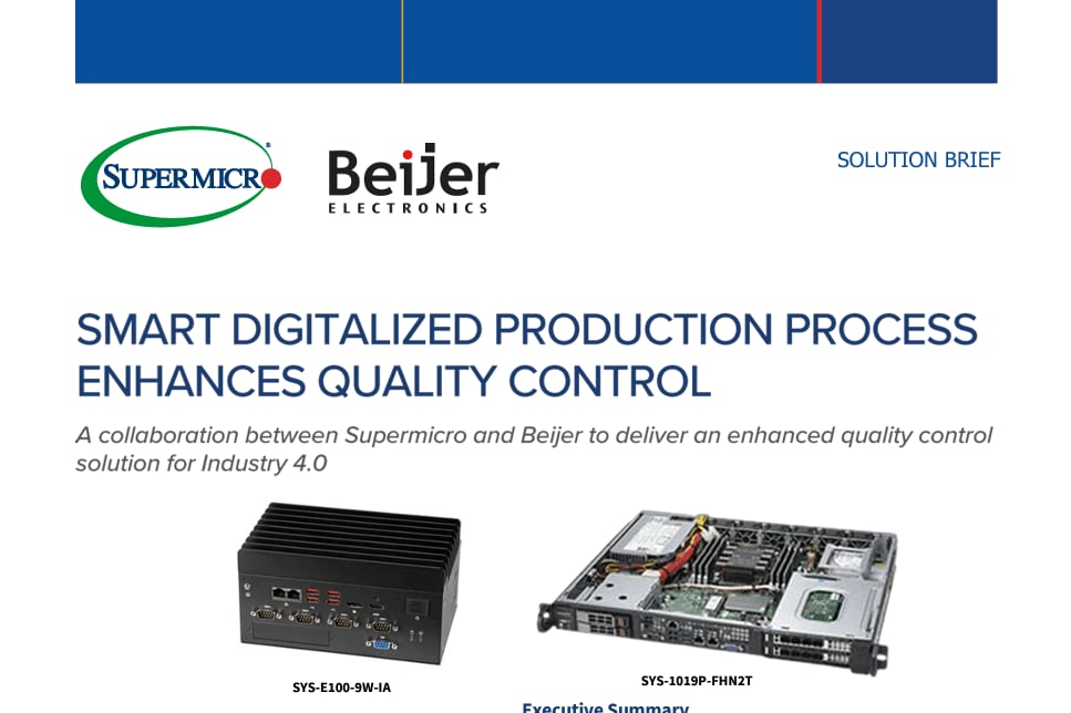 Thumbnail: Solution Brief – Beijer Electronics - Smart digitalized production process