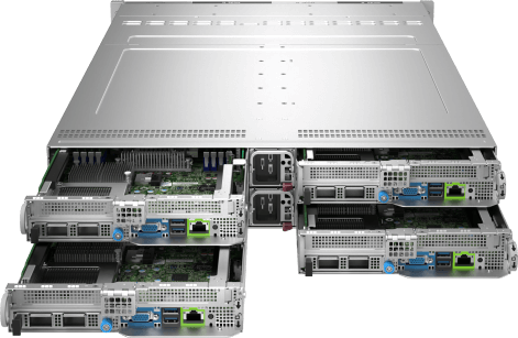 Gran tamaño de carga de trabajo: BigTwin® 2U de 4 nodos