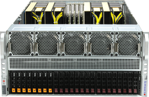 Extra Large workload size: 4U/5U 8-10 GPU PCIe