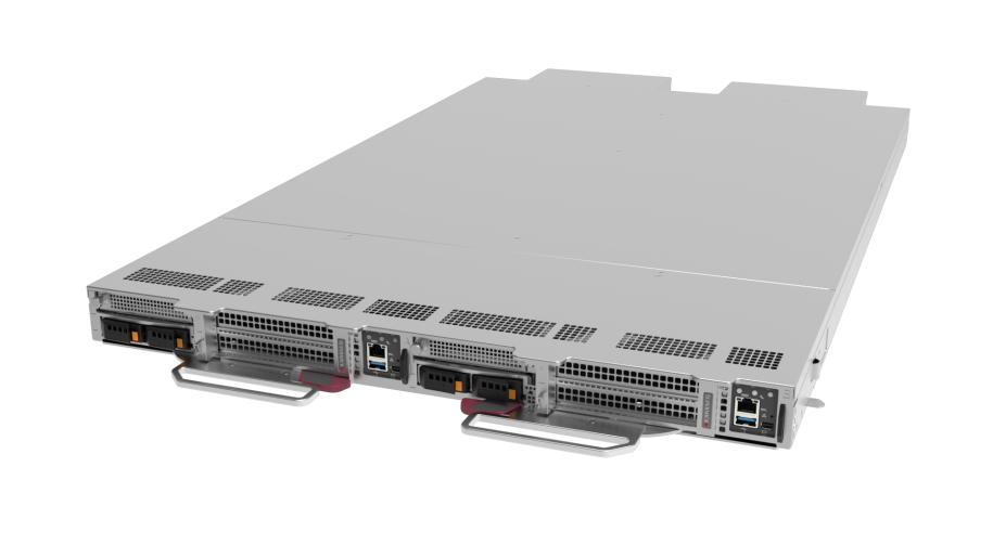Supermicro 1-OU dual-node, liquid-cooled FlexTwin™ server with dual AMD EPYC™ 9006 Series CPUs per node (AS -1127FT7-DEO-ALC)