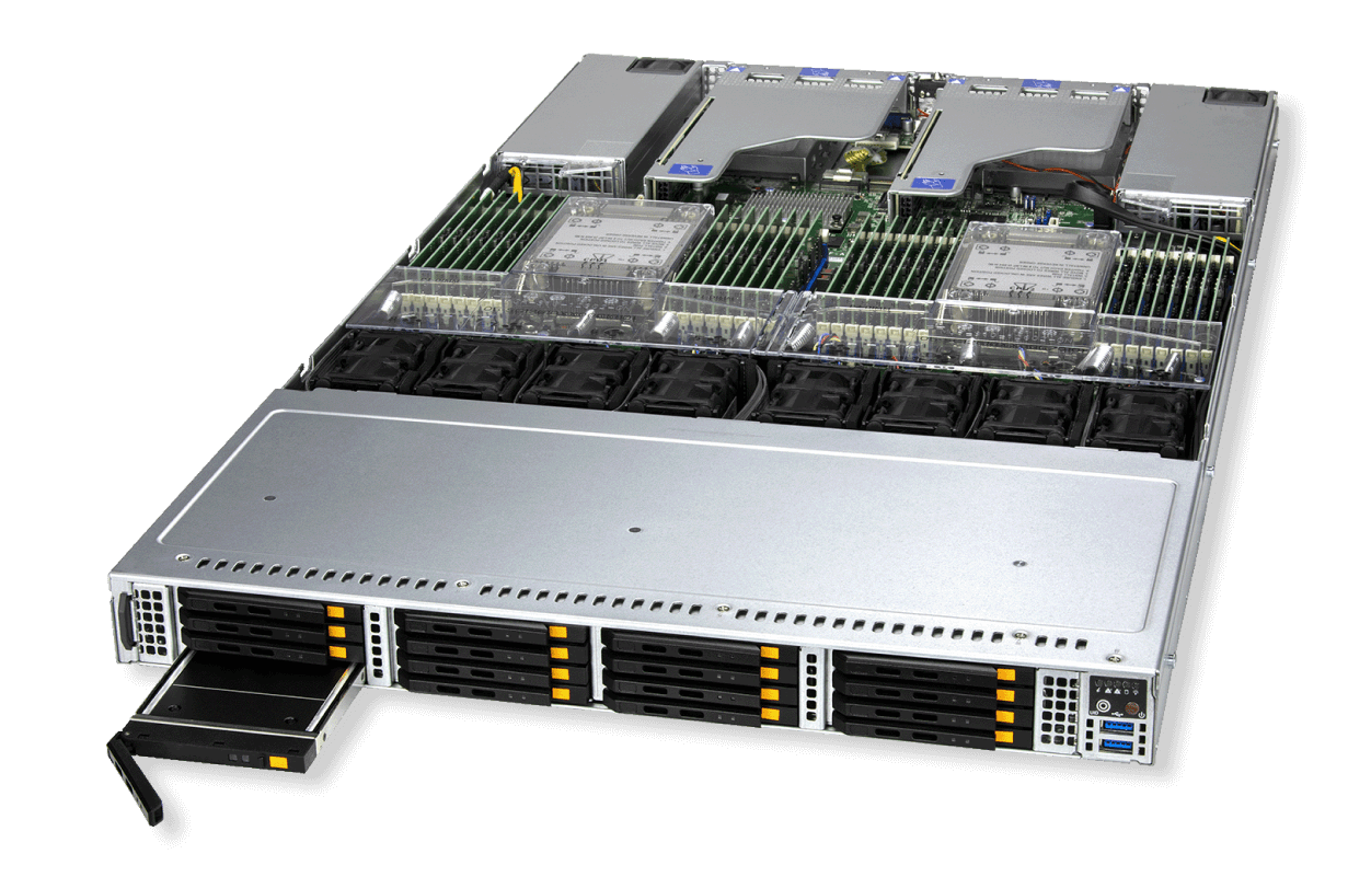Supermicro X13 1U Petascale オールフラッシュストレージサーバー SSG-121E-NE316R